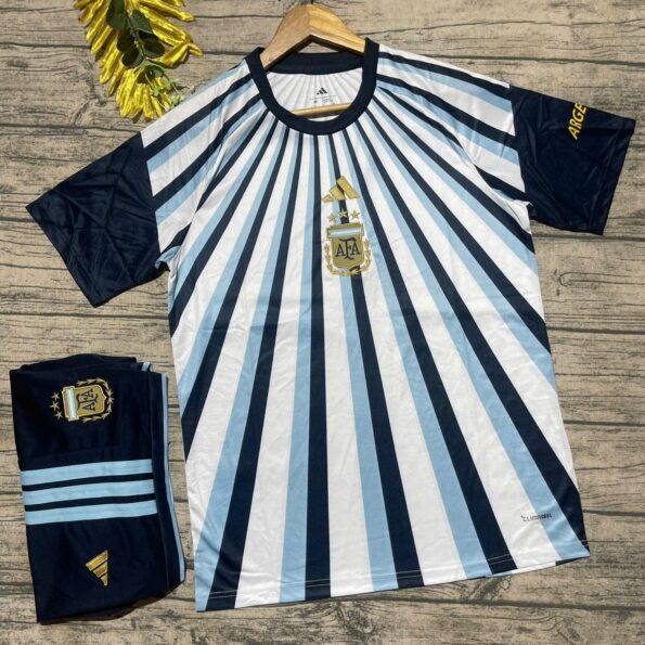 Bộ quần áo bóng đá Argentina 2026 trước trận đấu pre-match adidas thêu (2)