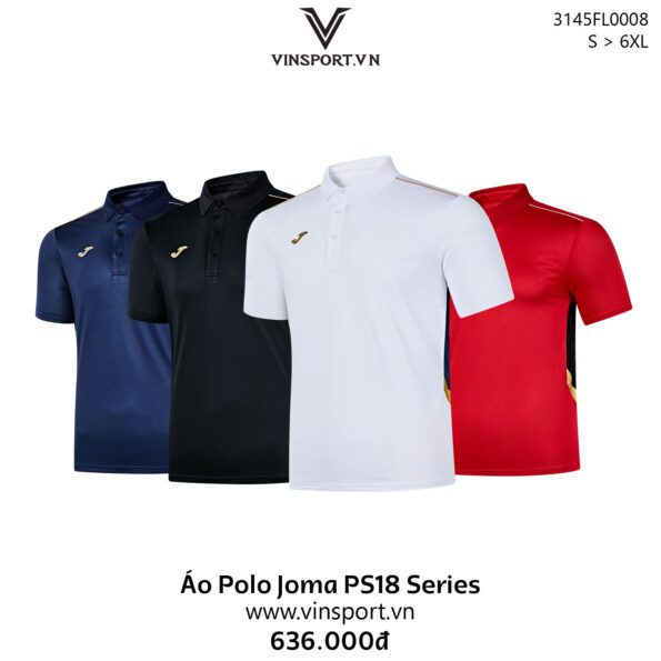Áo Polo Joma PS18 Series mã 3145FL0008 nhiều màu