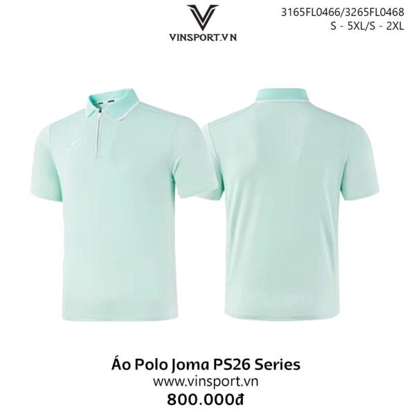 Áo Polo Joma PS26 Series mã 3165FL0466 nhiều màu xanh ngọc