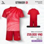 Bộ quần áo bóng đá Kamito Striker 01 chính hãng màu trắng