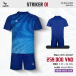 Bộ quần áo bóng đá Kamito Striker 01 chính hãng màu trắng