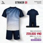 Bộ quần áo bóng đá Kamito Striker 01 chính hãng màu trắng