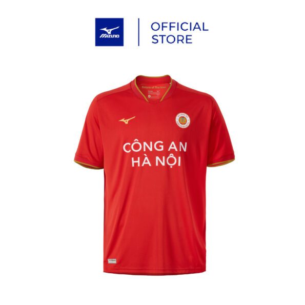 Ao bóng đá công an hà nội chính hãng mới mizuno 2026 sân nhà đỏ (1)