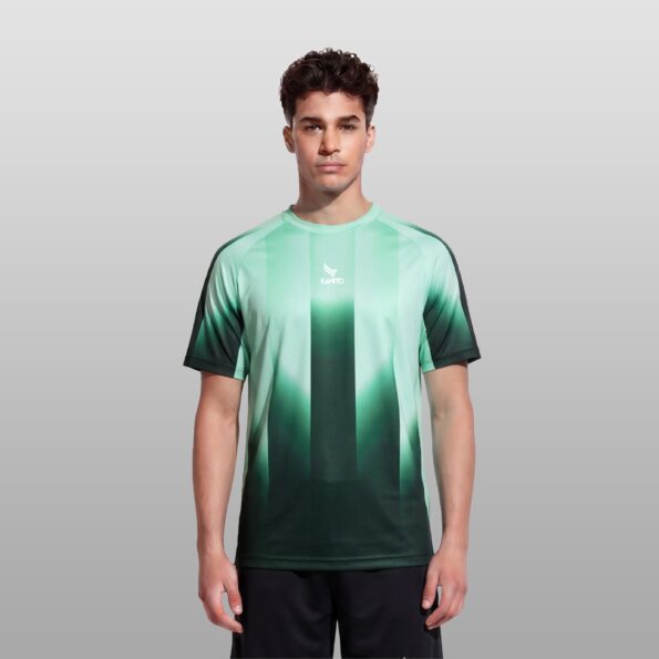 Ao thun Tshirt Pickleball Nam Kamito Comfort V1 mau xanh la den 1