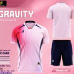 Bộ quần áo bóng chuyền nam nữ gravity sao việt sport hồng