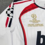 Bộ quần áo bóng đá AC Milan dài tay màu trắng viền đỏ (2)