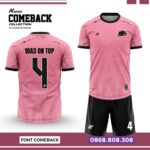 Bộ quần áo bóng đá Comeback Amac Chính Hãng Vải Mè đỏ đen