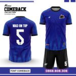 Bộ quần áo bóng đá Comeback Amac Chính Hãng Vải Mè đỏ đen