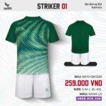Bộ quần áo bóng đá Kamito Striker 01 chính hãng màu trắng