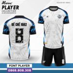 Bộ quần áo bóng đá Player Amac Chính Hãng Vải Mè trắng vàng