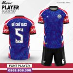Bộ quần áo bóng đá Player Amac Chính Hãng Vải Mè trắng vàng