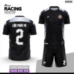 Bộ quần áo bóng đá Racing Amac Chính Hãng Vải Mè lộc phát fc màu đỏ đô