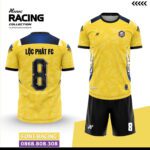 Bộ quần áo bóng đá Racing Amac Chính Hãng Vải Mè lộc phát fc màu đỏ đô