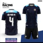 Bộ quần áo bóng đá Racing Amac Chính Hãng Vải Mè lộc phát fc màu đỏ đô