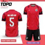 Bộ quần áo bóng đá TopoAmac Chính Hãng Vải Mè 8a1 siêu vip màu xanh lá