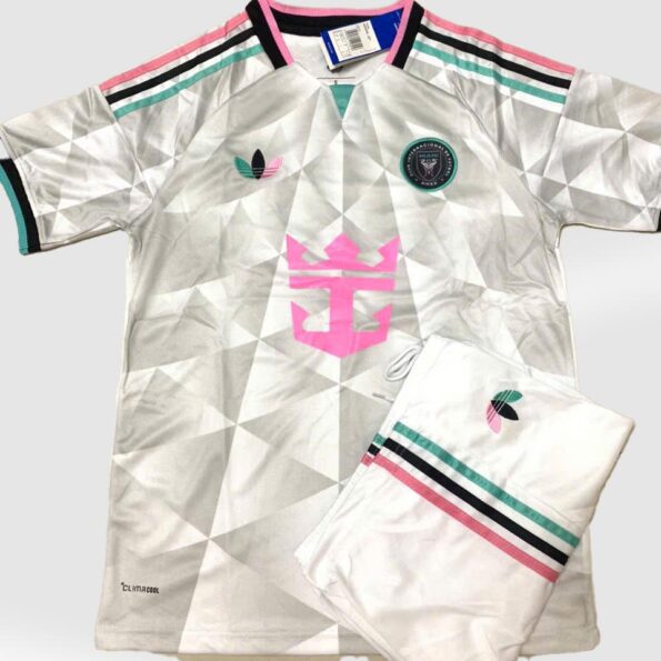 Bộ quần áo bóng đá inter miani sân khách trắng 2026 messi 10 logo hồng thêu bản player (2)