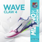 Giày cầu lông Mizuno Wave Claw 4 Chính Hãng trắng hồng (2)