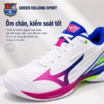 Giày cầu lông Mizuno Wave Claw 4 Chính Hãng trắng hồng (2)
