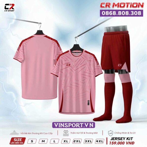 Áo Bóng Đá CR Motion chính hãng CR Sport màu hồng (1)