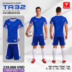 Áo bóng đá TA32 Vải dệt chính hãng TA Sport trắng xanh than