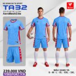 Áo bóng đá TA32 Vải dệt chính hãng TA Sport trắng xanh than