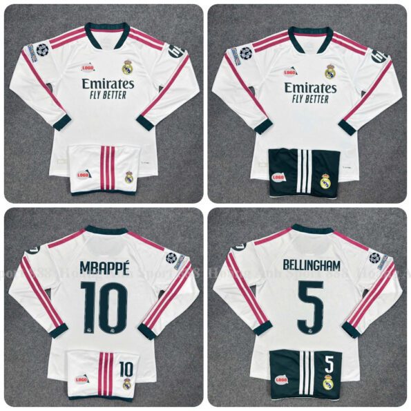 Bộ Quần Áo Bóng Đá Dài Tay CLB Real Madrid Mùa Giải 2026 2027