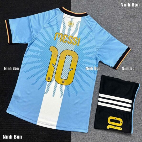 Bo Quan Ao Bong Da Doi Tuyen Argentina Ki Niem MESSI 2026 Vai Thai in ten so