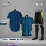 Bộ Quần Áo Bóng Đá VEX CV Sport Nam Nữ Vải C-Airmax xanh cổ vịt
