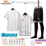 Bộ quần áo bóng Hoang Dung Sport Warris kem