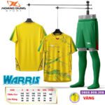 Bộ quần áo bóng Hoang Dung Sport Warris kem