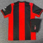 Bộ quần áo bóng đá AC Milan sân nhà 2026 2027 đen sọc đỏ (2)