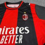 Bộ quần áo bóng đá AC Milan sân nhà 2026 2027 đen sọc đỏ (2)