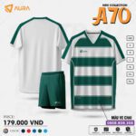 Bộ quần áo bóng đá Aura A70 chính hãng vải mềm màu đỏ