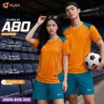 Bộ quần áo bóng đá Aura A80 chính hãng màu xanh bblue