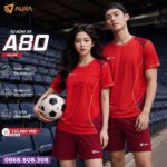Bộ quần áo bóng đá Aura A80 chính hãng màu xanh bblue