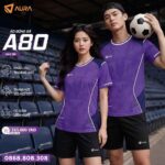 Bộ quần áo bóng đá Aura A80 chính hãng màu xanh bblue