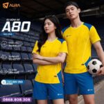 Bộ quần áo bóng đá Aura A80 chính hãng màu xanh bblue