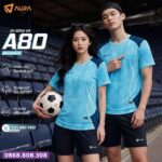 Bộ quần áo bóng đá Aura A80 chính hãng màu xanh bblue
