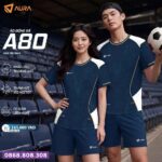 Bộ quần áo bóng đá Aura A80 chính hãng màu xanh bblue