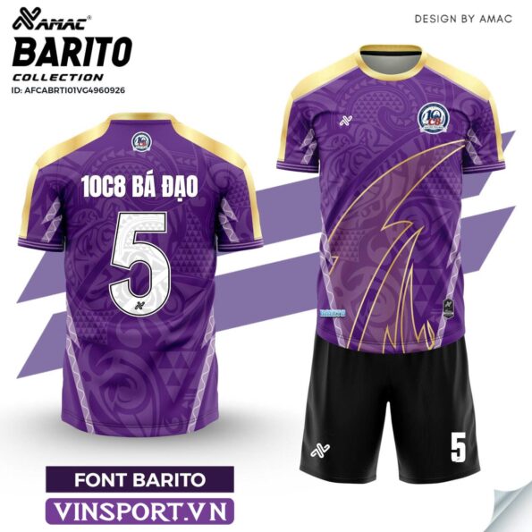 Bộ quần áo bóng đá Barito Amac Chính Hãng tím