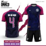 Bộ quần áo bóng đá Draco Amac Chính Hãng Vải Mè tím