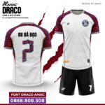 Bộ quần áo bóng đá Draco Amac Chính Hãng Vải Mè tím