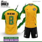 Bộ quần áo bóng đá Draco Amac Chính Hãng Vải Mè tím