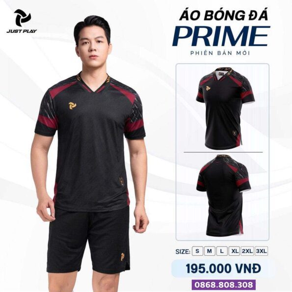 Bộ quần áo bóng đá Justplay Prime 2026 đen