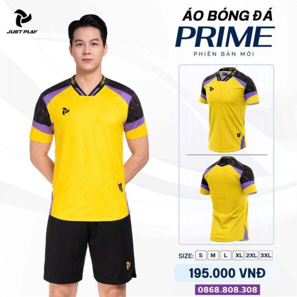 Bộ quần áo bóng đá Justplay Prime 2026 vàng