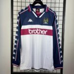 Bộ quần áo bóng đá M.C.F.C Manchester Man City 1997 1998 retro dài tay