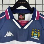 Bộ quần áo bóng đá M.C.F.C Manchester Man City 1997 1998 retro dài tay