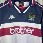 Bộ quần áo bóng đá M.C.F.C Manchester Man City 1997 1998 retro dài tay