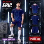Bộ quần áo bóng đá Mikal Eric 3d cam