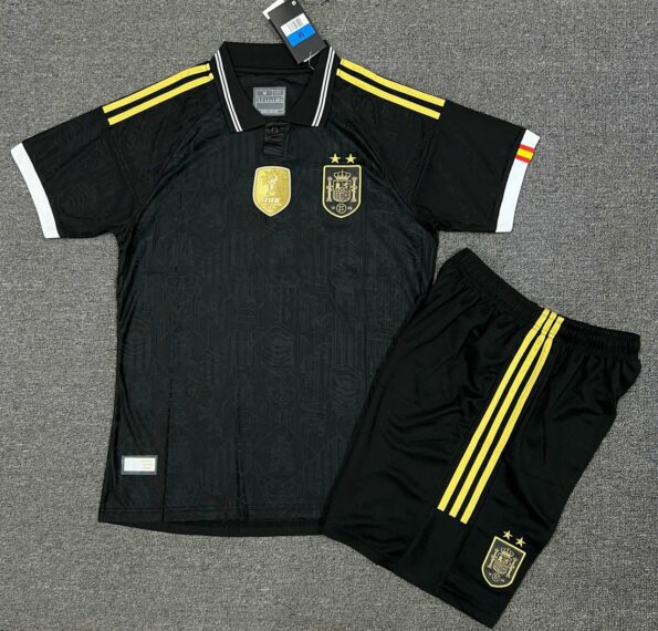 Bộ quần áo bóng đá Tây Ban Nha đen phiên bản đặc biệt vô địch kỷ niệm wc 2026 (5)